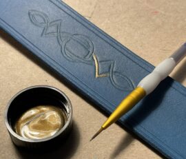 Painting blue dice bag